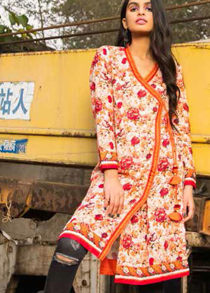 Gul Ahmed Printed Lawn  Unstitched Kurties GA21BG SL-945 A - Summer Collection