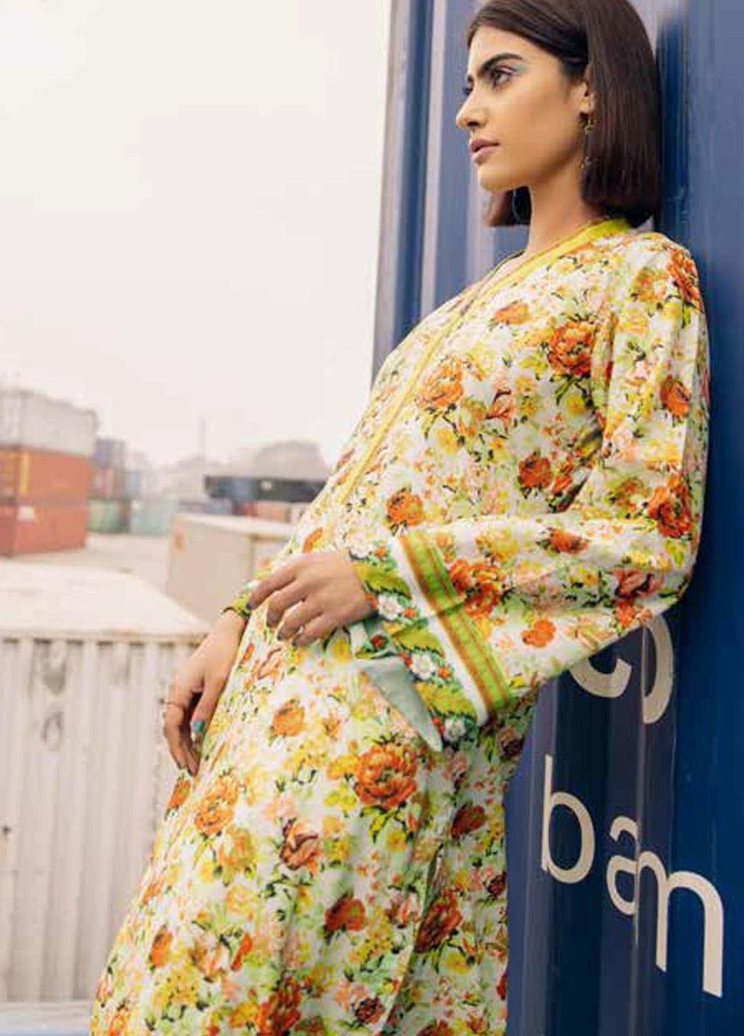 Gul Ahmed Printed Lawn  Unstitched Kurties GA21BG SL-945 B - Summer Collection