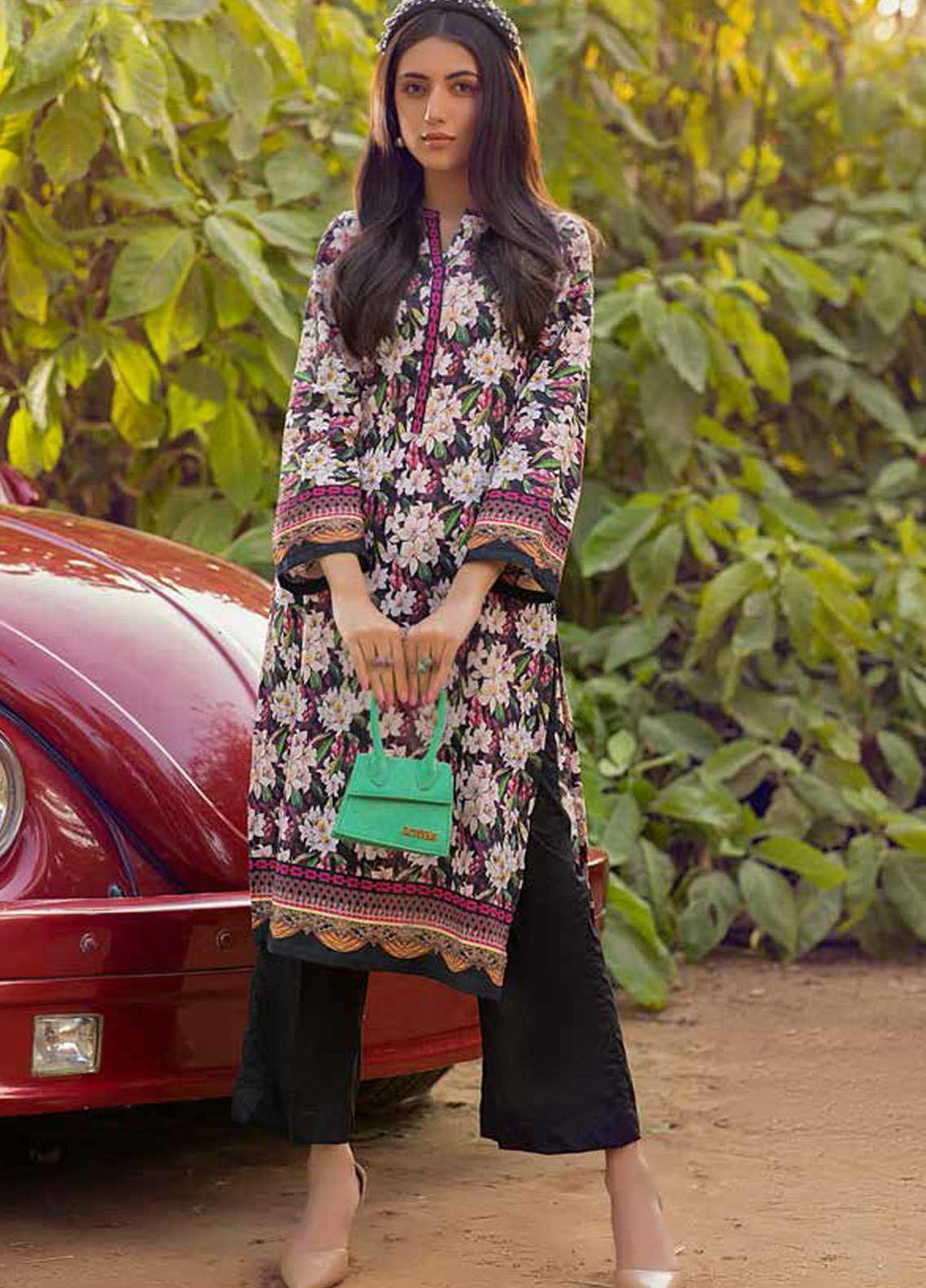 Gul Ahmed Printed Lawn  Unstitched Kurties GA21BG SL-946 A - Summer Collection