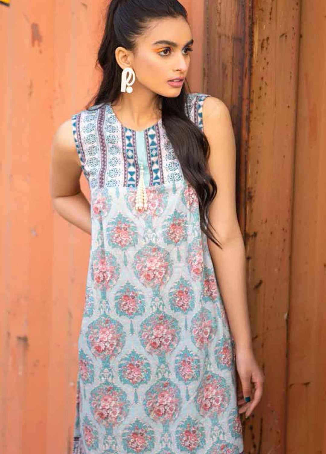 Gul Ahmed Printed Lawn  Unstitched Kurties GA21BG SL-947 B - Summer Collection