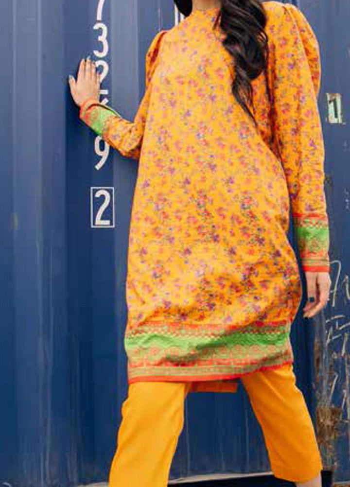 Gul Ahmed Printed Lawn  Unstitched Kurties GA21BG SL-971 A - Summer Collection