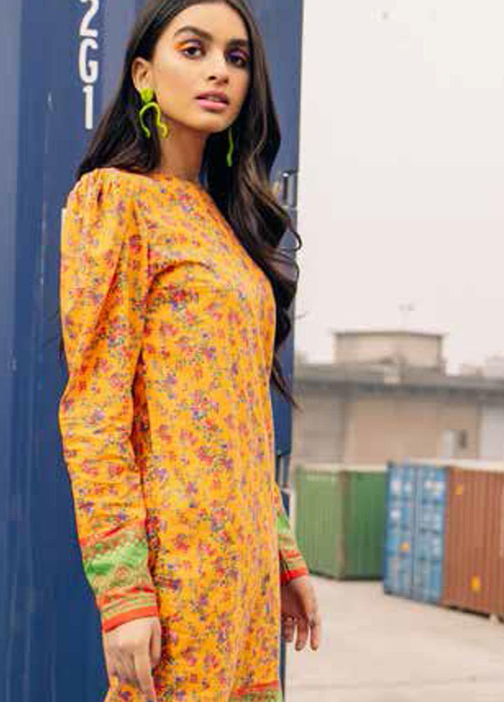 Gul Ahmed Printed Lawn  Unstitched Kurties GA21BG SL-971 A - Summer Collection