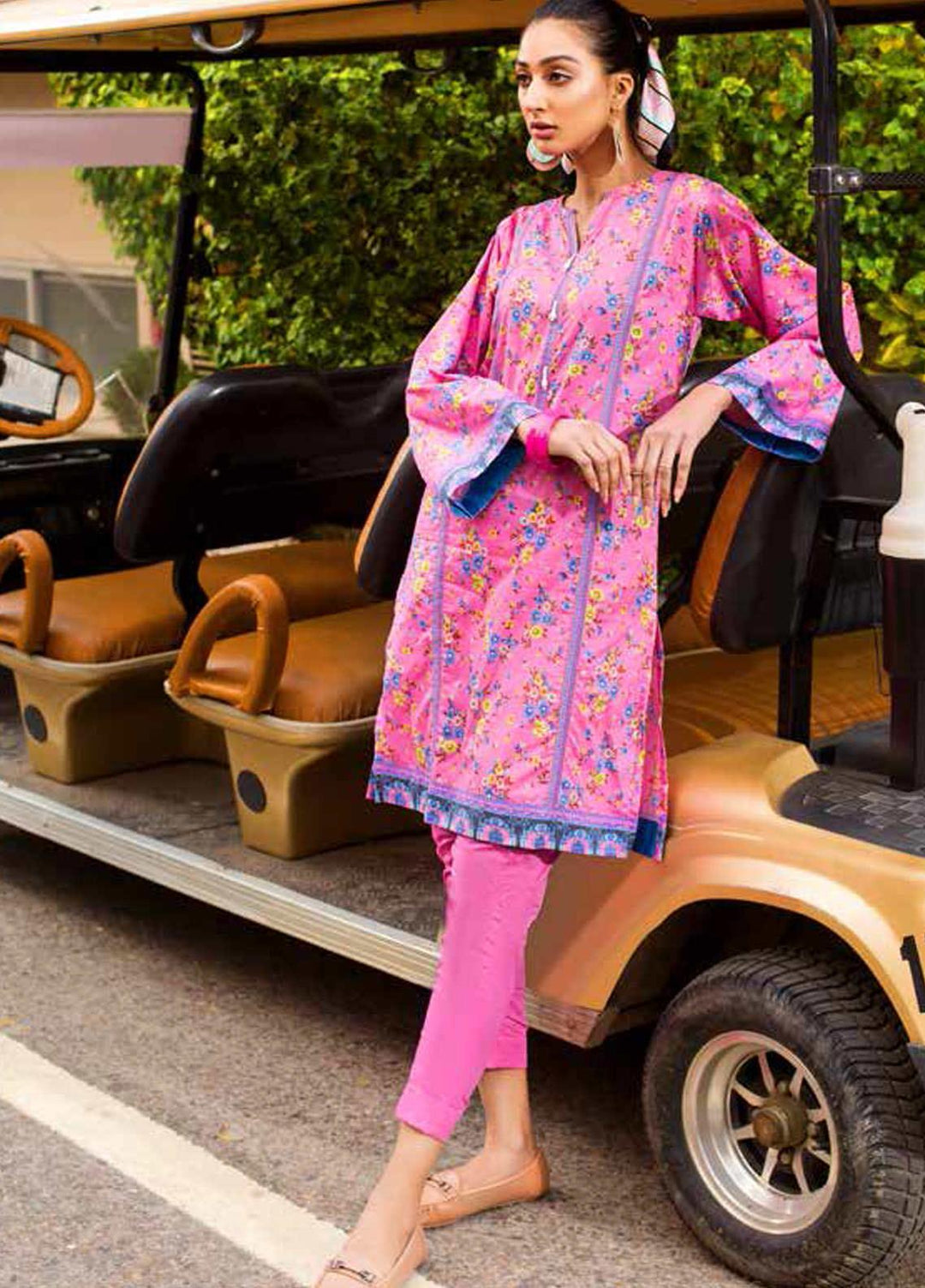 Gul Ahmed Printed Lawn  Unstitched Kurties GA21BG SL-973 B - Summer Collection