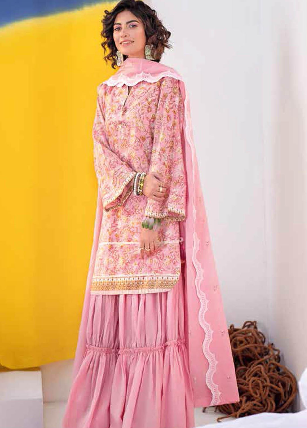 Gul Ahmed Embroidered Lawn Suits Unstitched 3 Piece GA21BL CL1074 - Summer Collection