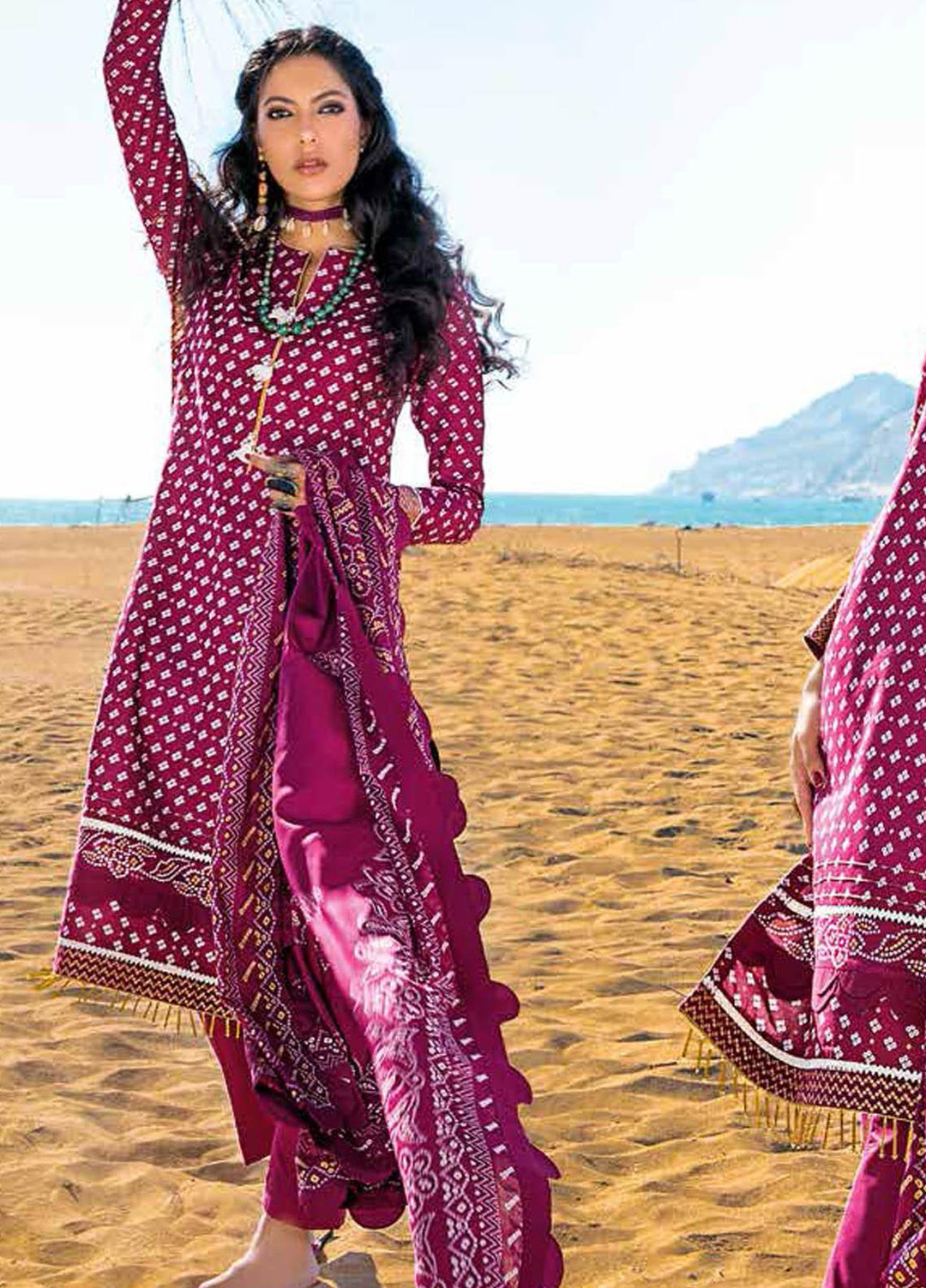Gul Ahmed Printed Lawn Suits Unstitched 3 Piece GA21BL CL1205A - Summer Collection