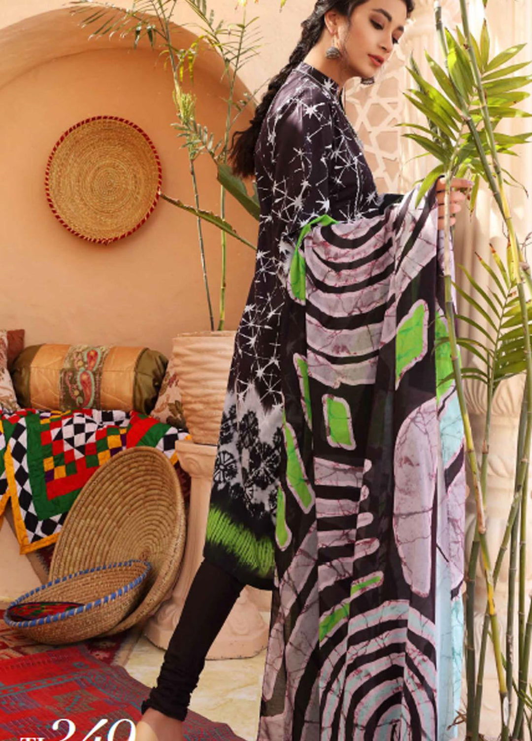 Batik By Gul Ahmed Printed Lawn Suits Unstitched 2 Piece GA21B TL-349 - Festive Collection