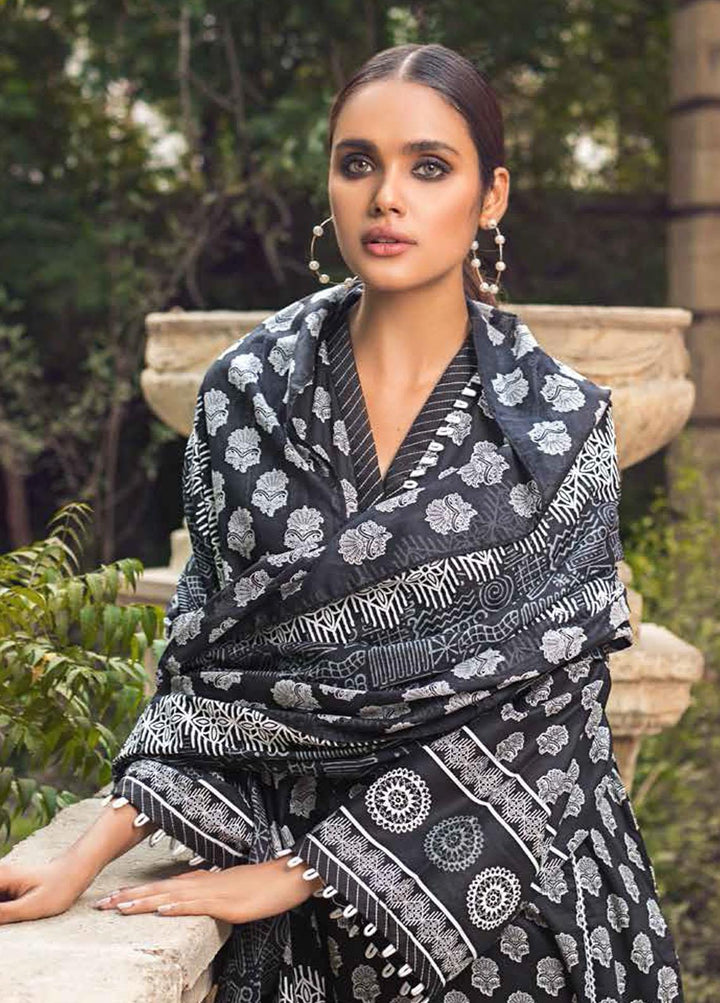 Black & White By Gul Ahmed Printed Lawn Suits Unstitched 2 Piece GA21BW BT12001 - Black & White Collection