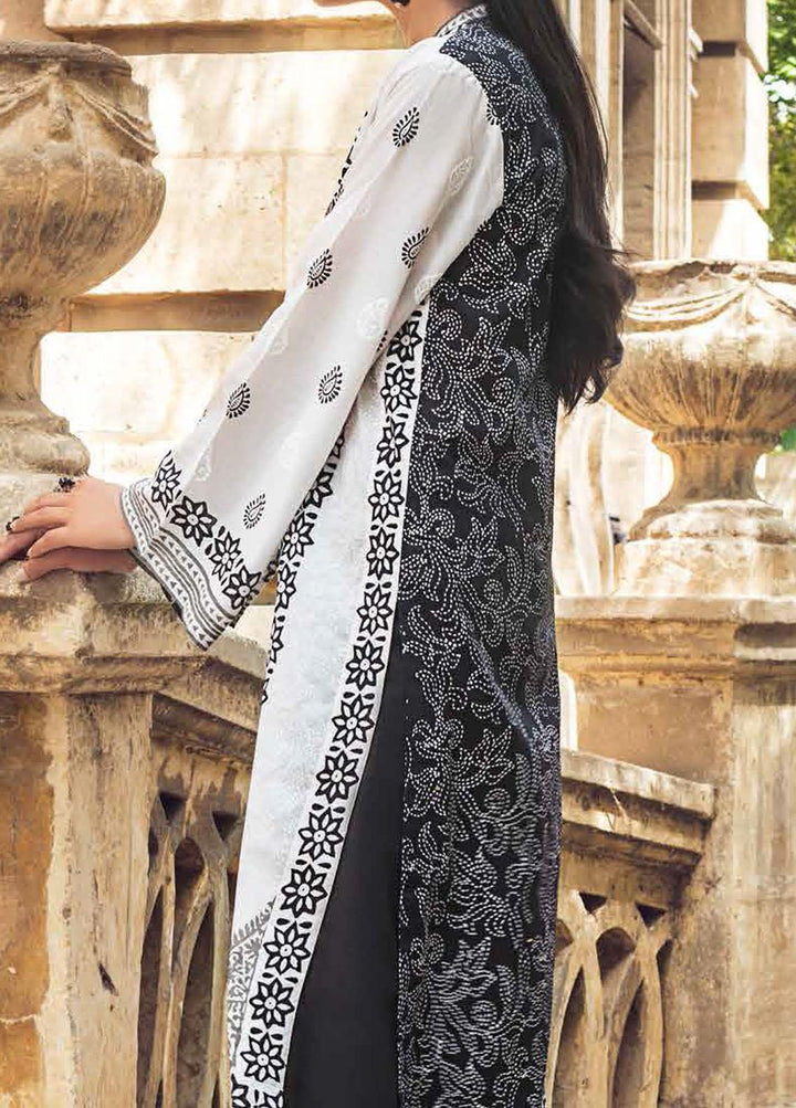Black & White By Gul Ahmed Printed Lawn Suits Unstitched 2 Piece GA21BW BT12005 - Black & White Collection