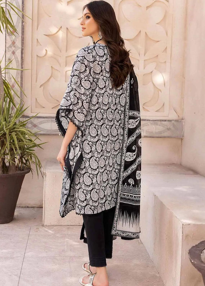 Gul Ahmed Printed Lawn Suits Unstitched 3 Piece GA23BW B-32027 - Summer Collection