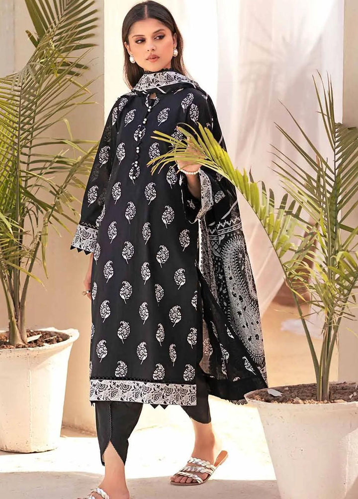 Gul Ahmed Printed Lawn Suits Unstitched 3 Piece GA23BW B-32030 - Summer Collection