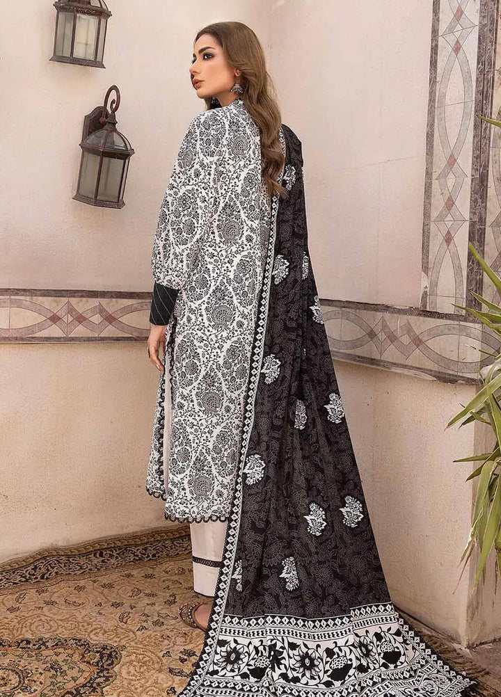 Gul Ahmed Printed Lawn Suits Unstitched 3 Piece GA23BW B-32031 - Summer Collection