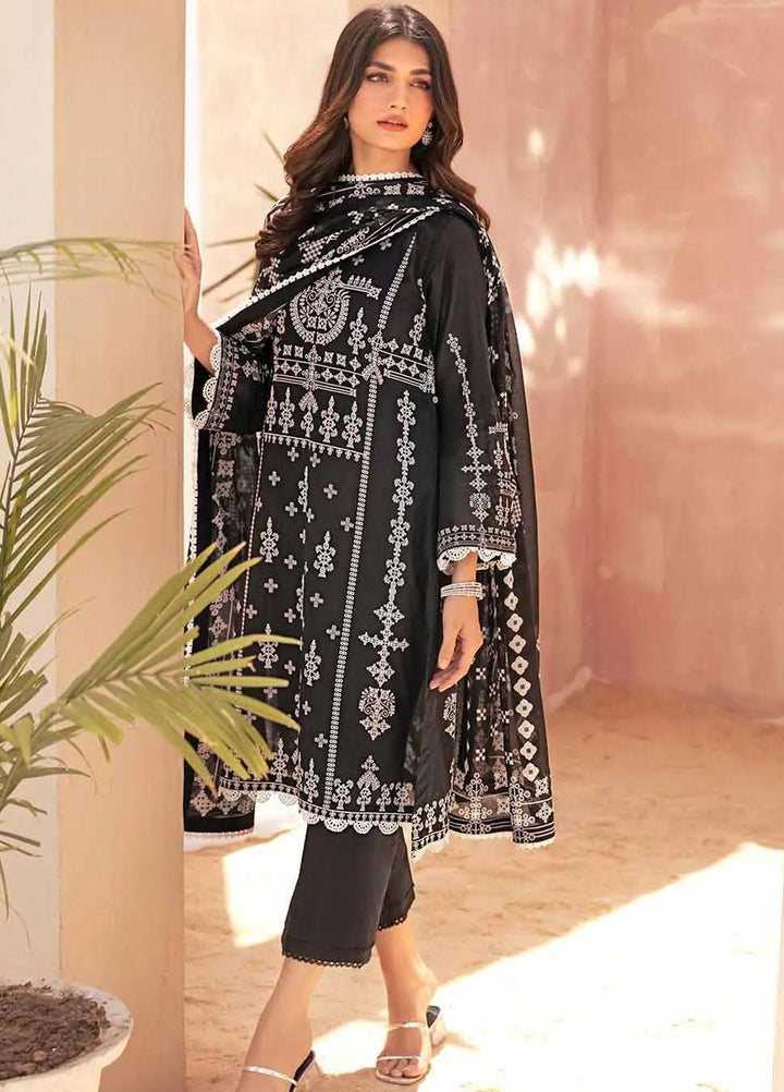 Gul Ahmed Printed Lawn Suits Unstitched 3 Piece GA23BW B-32038 - Summer Collection