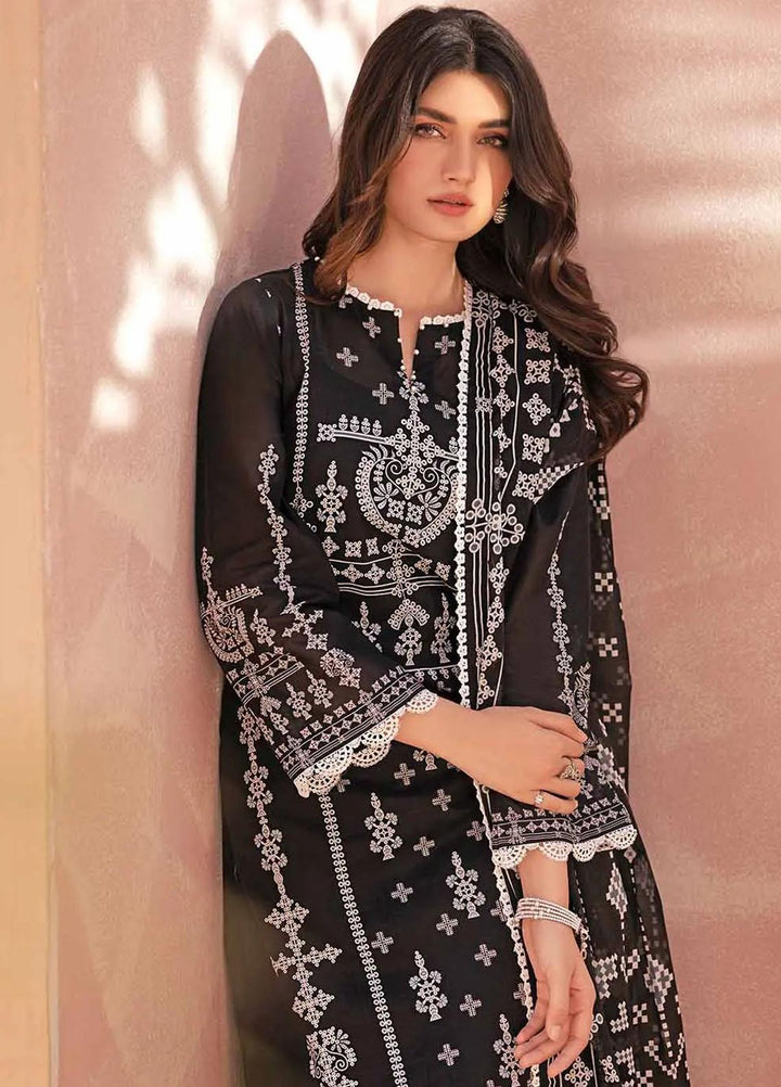Gul Ahmed Printed Lawn Suits Unstitched 3 Piece GA23BW B-32038 - Summer Collection