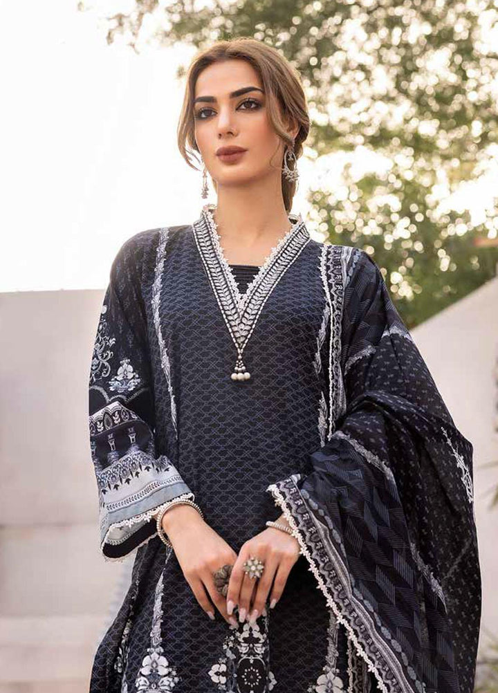 Gul Ahmed Embroidered Lawn Suits Unstitched 3 Piece GA23BW B-32024 - Summer Collection