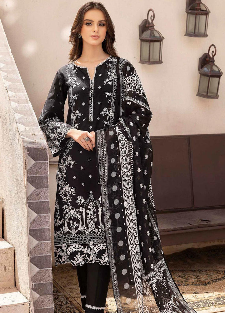 Gul Ahmed Embroidered Lawn Suits Unstitched 3 Piece GA23BW B-32036 - Summer Collection