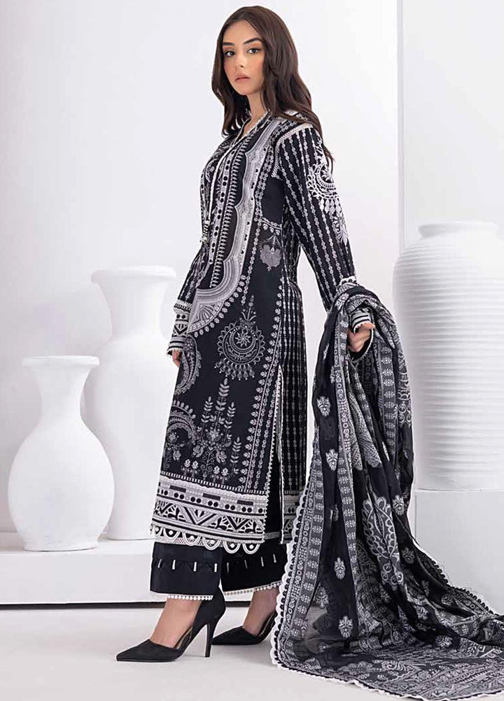 Gul Ahmed Embroidered Lawn Suits Unstitched 3 Piece GA23BW MJ-32062 - Summer Collection