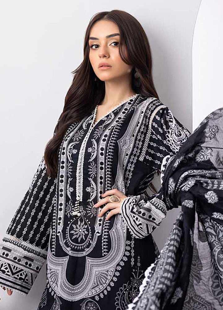 Gul Ahmed Embroidered Lawn Suits Unstitched 3 Piece GA23BW MJ-32062 - Summer Collection