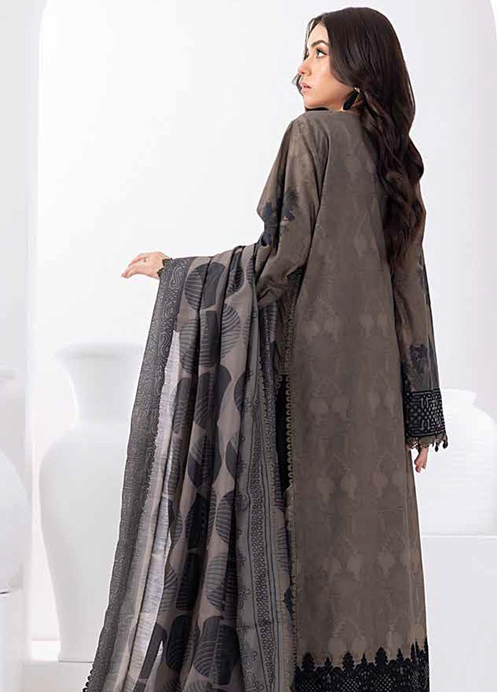 Gul Ahmed Embroidered Lawn Suits Unstitched 3 Piece GA23BW PC-32002 - Summer Collection