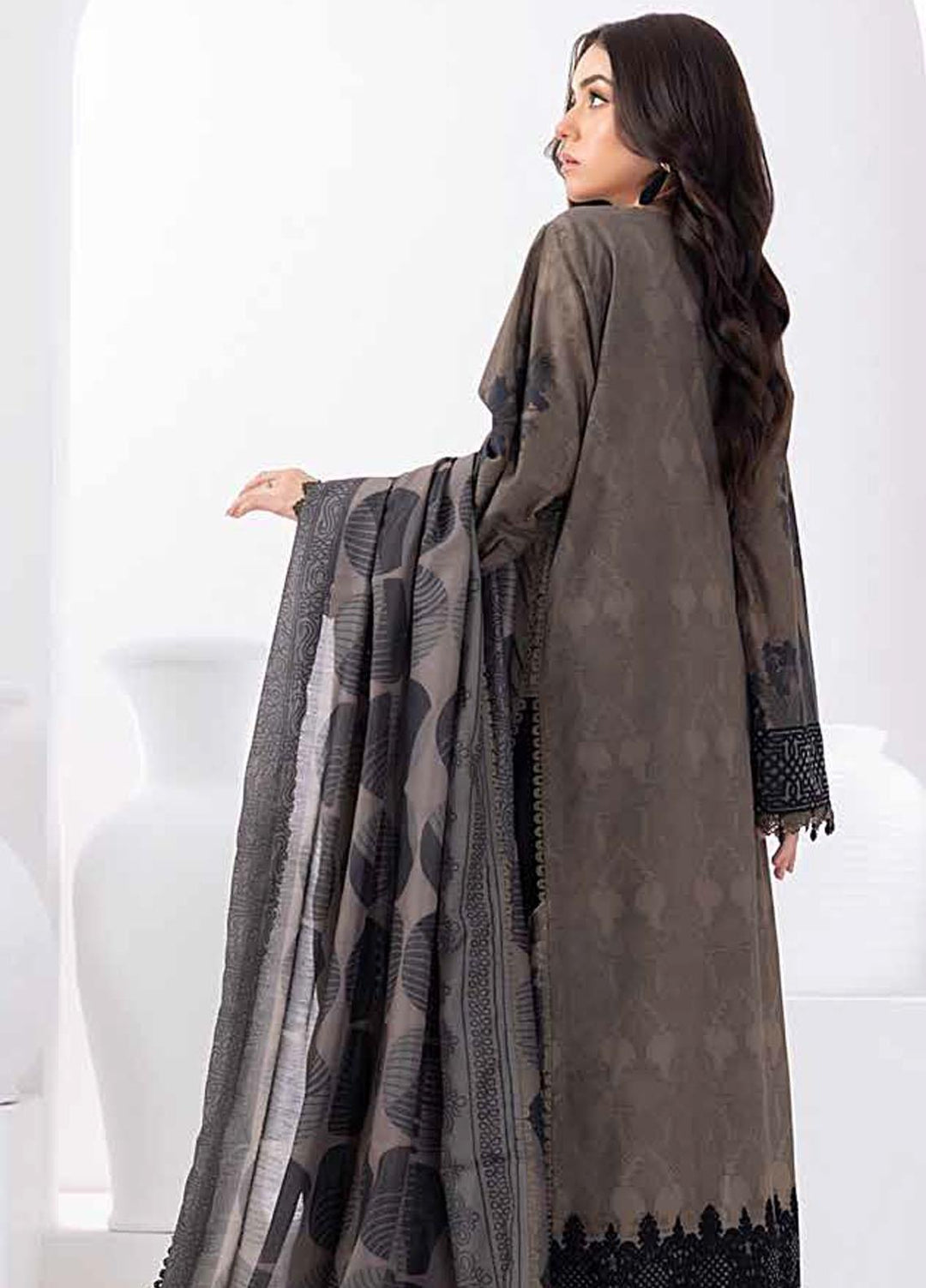 Gul Ahmed Embroidered Lawn Suits Unstitched 3 Piece GA23BW PC-32002 - Summer Collection