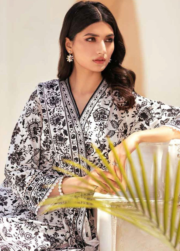 Gul Ahmed Printed Lawn Suits Unstitched 2 Piece GA23BW BT-32003 - Summer Collection