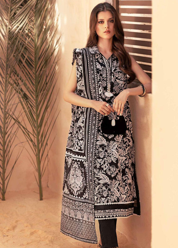 Gul Ahmed Printed Lawn Suits Unstitched 2 Piece GA23BW BT-32004 - Summer Collection