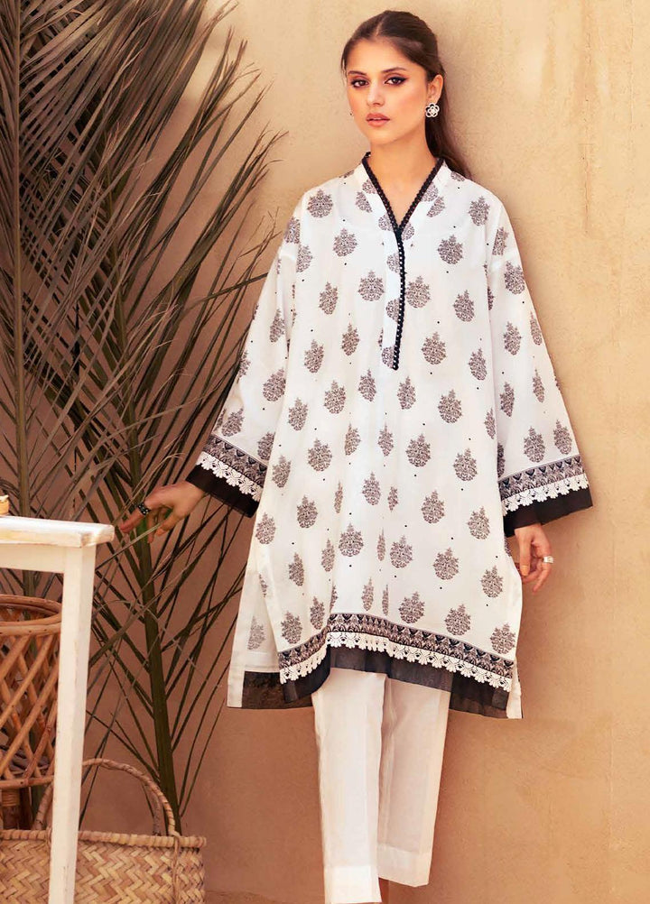 Gul Ahmed Printed Lawn Suits Unstitched 2 Piece GA23BW BT-32006 - Summer Collection