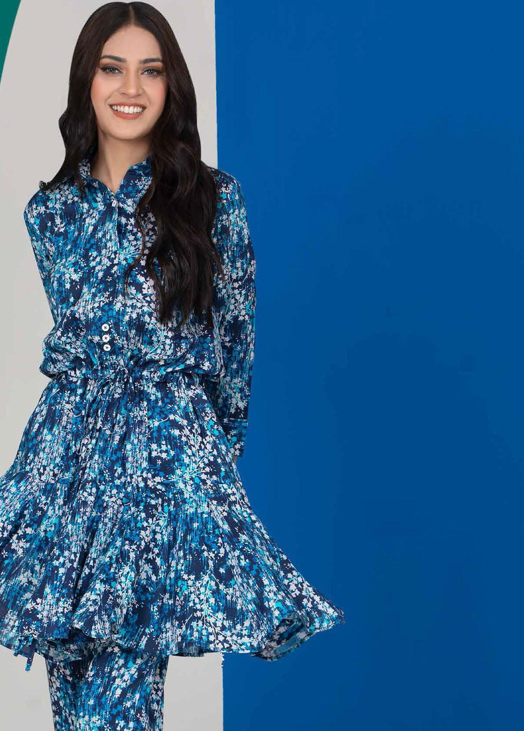 Charcoal By Gul Ahmed Printed Linen Suits Unstitched 2 Piece GA22C VT-22009 - Winter Collection