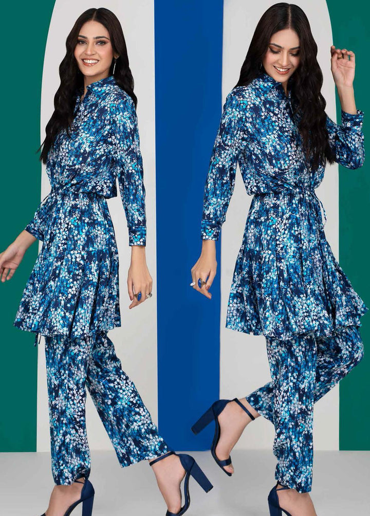 Charcoal By Gul Ahmed Printed Linen Suits Unstitched 2 Piece GA22C VT-22009 - Winter Collection