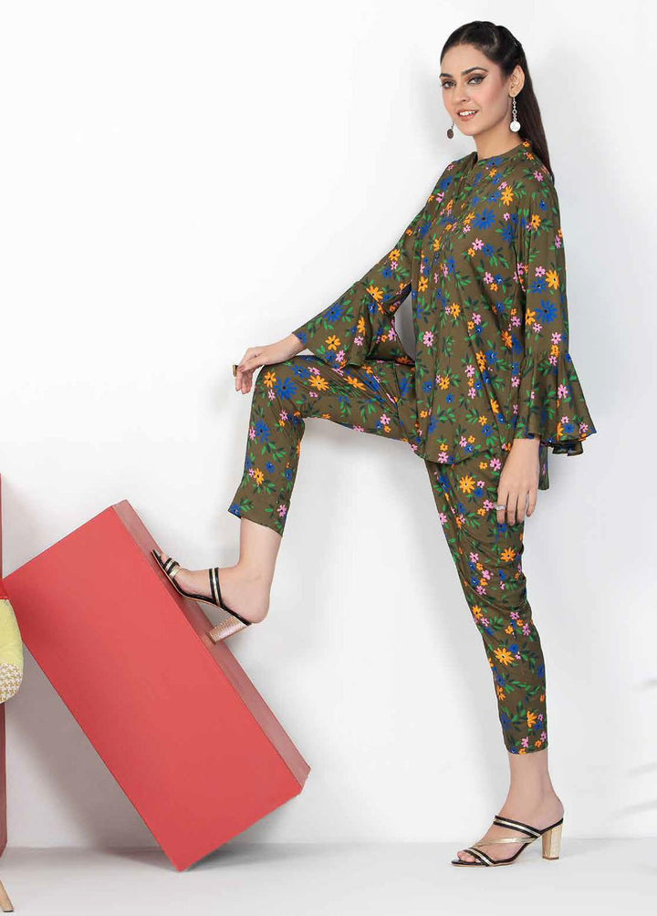 Charcoal By Gul Ahmed Printed Linen Suits Unstitched 2 Piece GA22C VT-22014 - Winter Collection