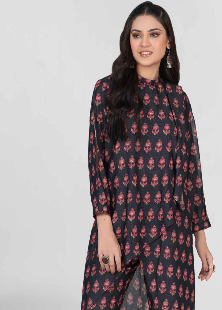 Charcoal By Gul Ahmed Printed Linen Suits Unstitched 2 Piece GA22C WT-22004 - Winter Collection
