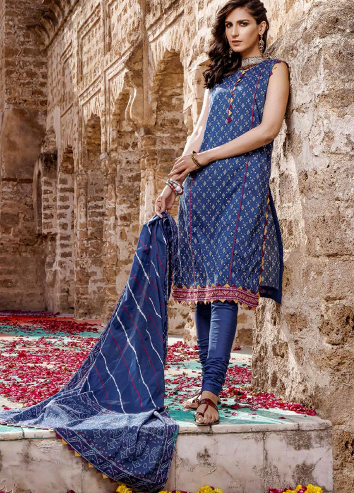 Chunri By Gul Ahmed Printed Lawn Suits Unstitched 3 Piece GA21C CL1201A - Summer Collection
