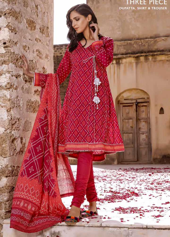 Chunri By Gul Ahmed Printed Lawn Suits Unstitched 3 Piece GA21C CL1202A - Summer Collection