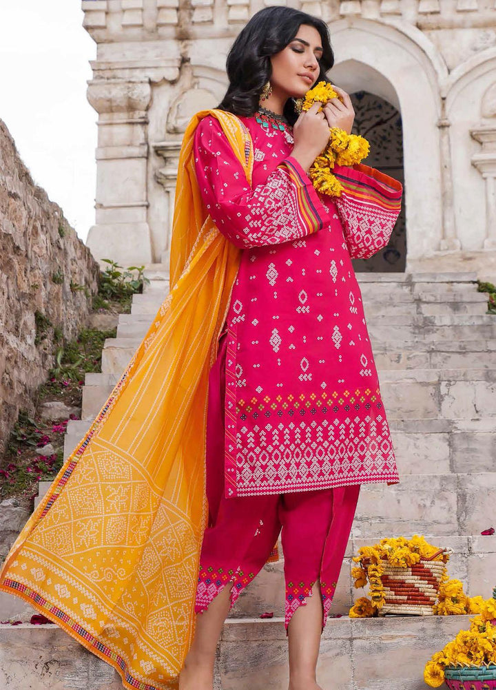 Chunri By Gul Ahmed Printed Lawn Suits Unstitched 3 Piece GA21C CL1209A - Summer Collection