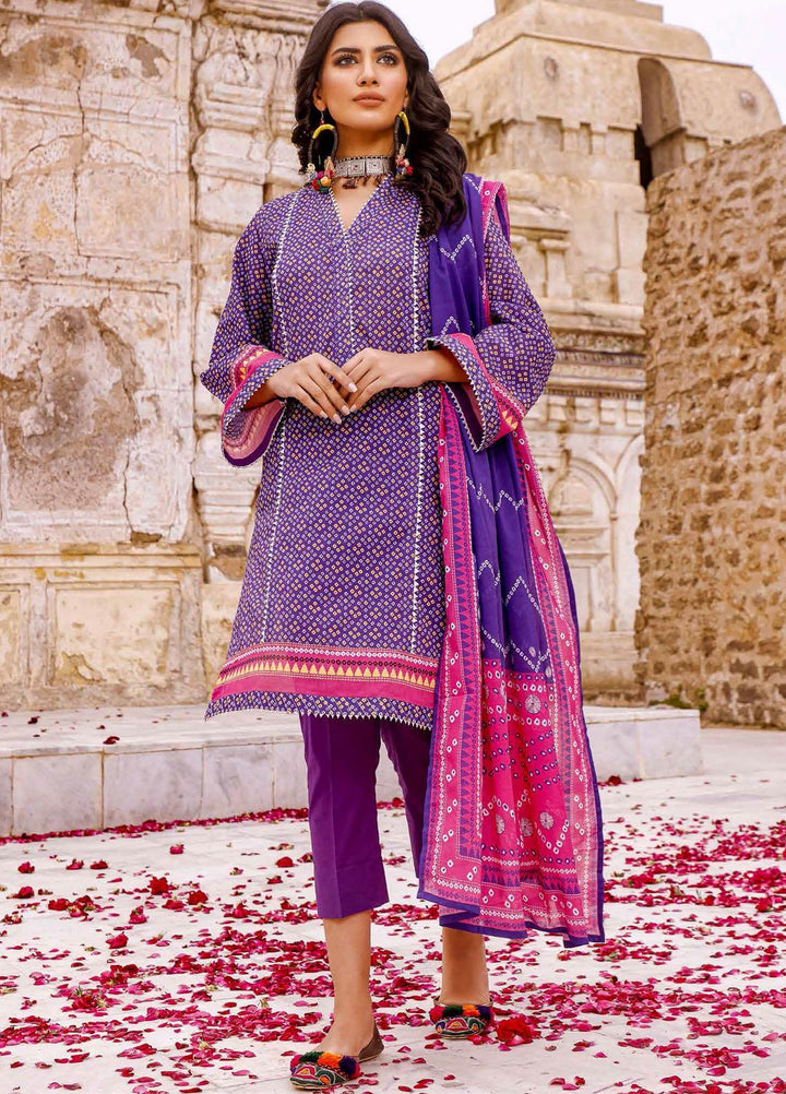 Chunri By Gul Ahmed Printed Lawn Suits Unstitched 3 Piece GA21C CL1278A - Summer Collection