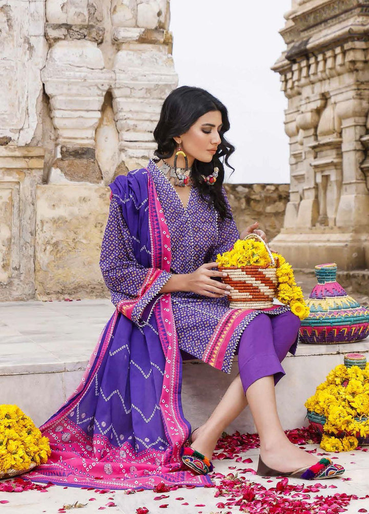 Chunri By Gul Ahmed Printed Lawn Suits Unstitched 3 Piece GA21C CL1278A - Summer Collection