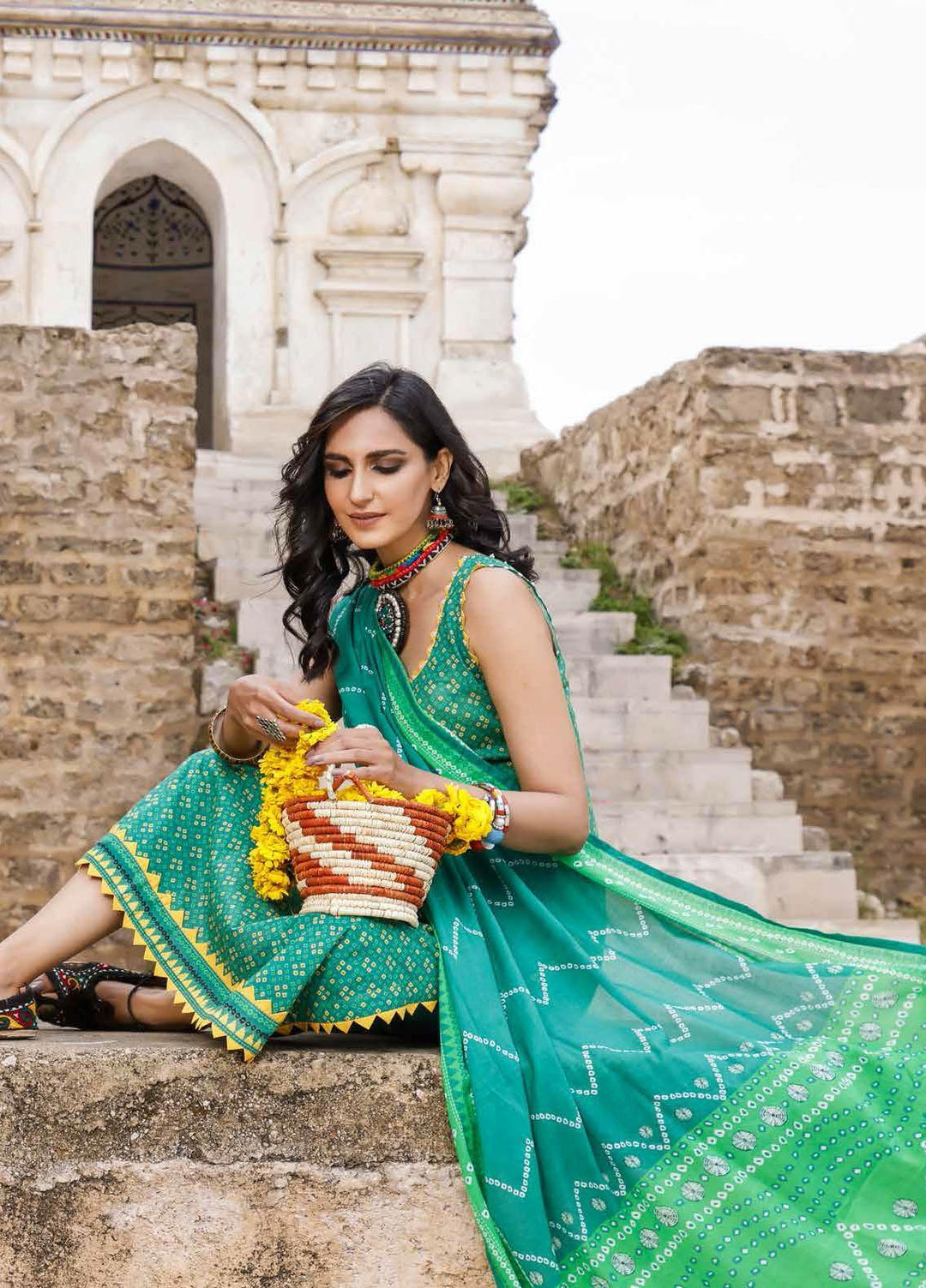 Chunri By Gul Ahmed Printed Lawn Suits Unstitched 3 Piece GA21C CL1278B - Summer Collection