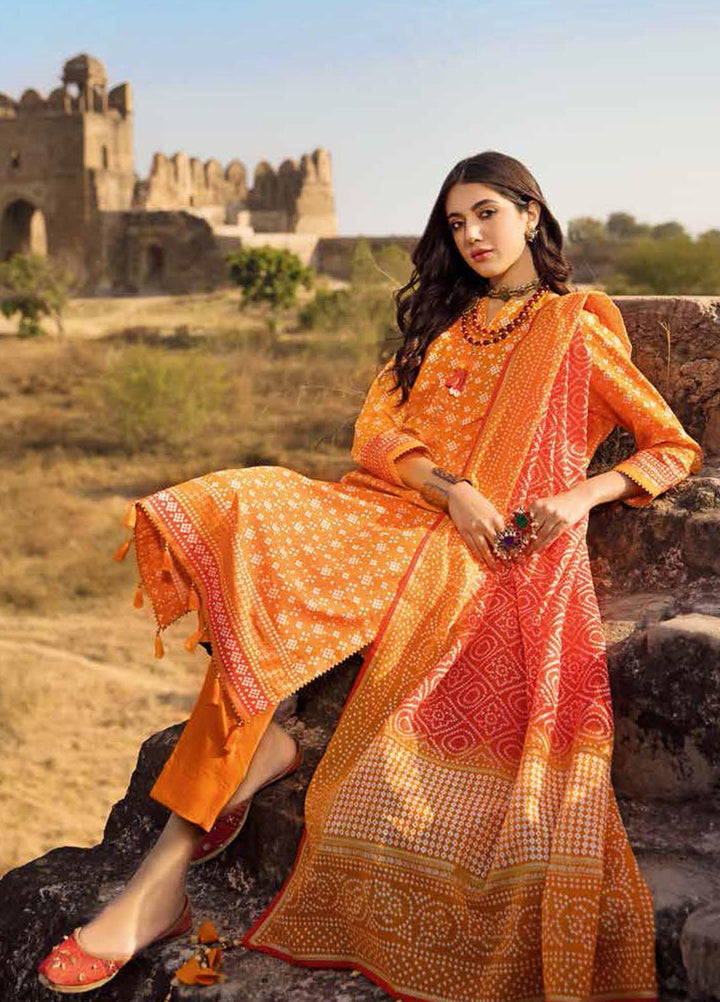 Gul Ahmed Printed Lawn Suits Unstitched 3 Piece GA22CHL CL-22035 A - Summer Lawn Collection