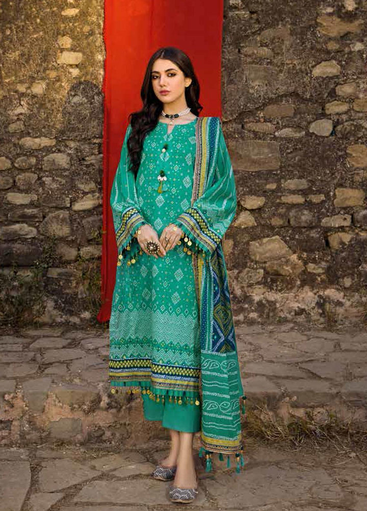 Gul Ahmed Printed Lawn Suits Unstitched 3 Piece GA22CHL CL-22037 B - Summer Lawn Collection