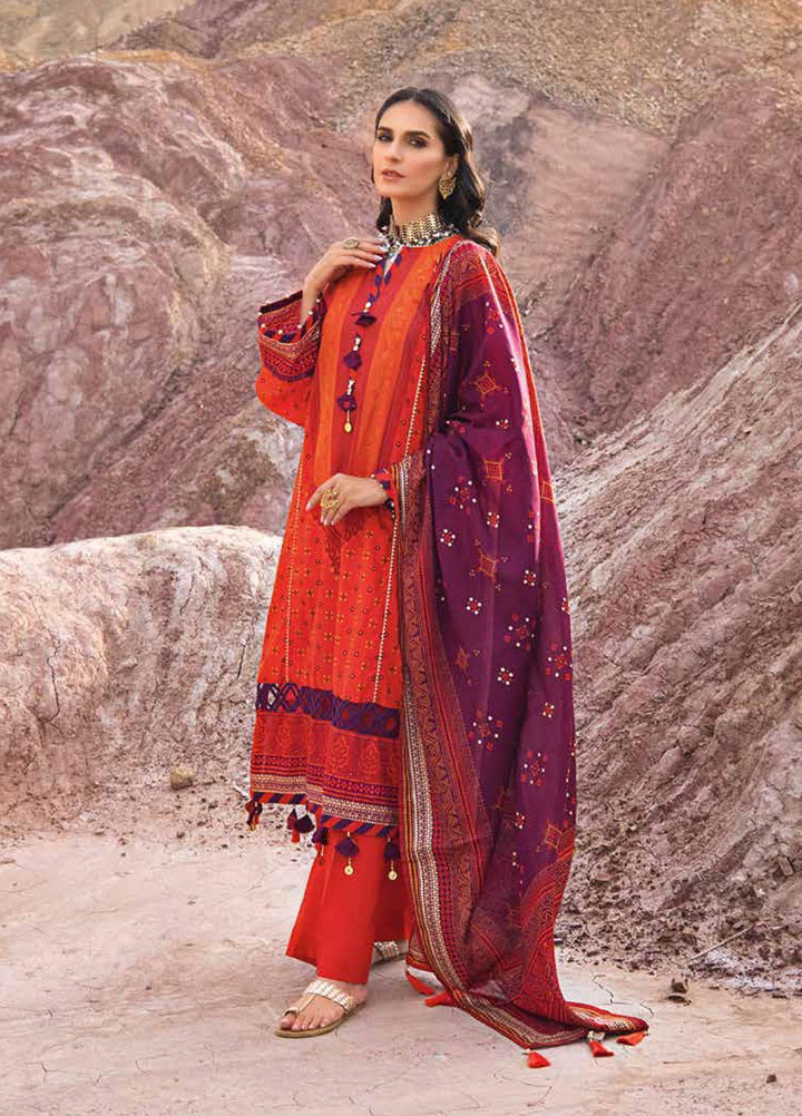 Gul Ahmed Printed Lawn Suits Unstitched 3 Piece GA22CHL CL-22038 A - Summer Lawn Collection