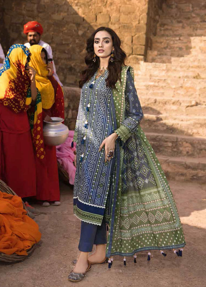 Gul Ahmed Printed Lawn Suits Unstitched 3 Piece GA22CHL CL-22049 A - Summer Lawn Collection
