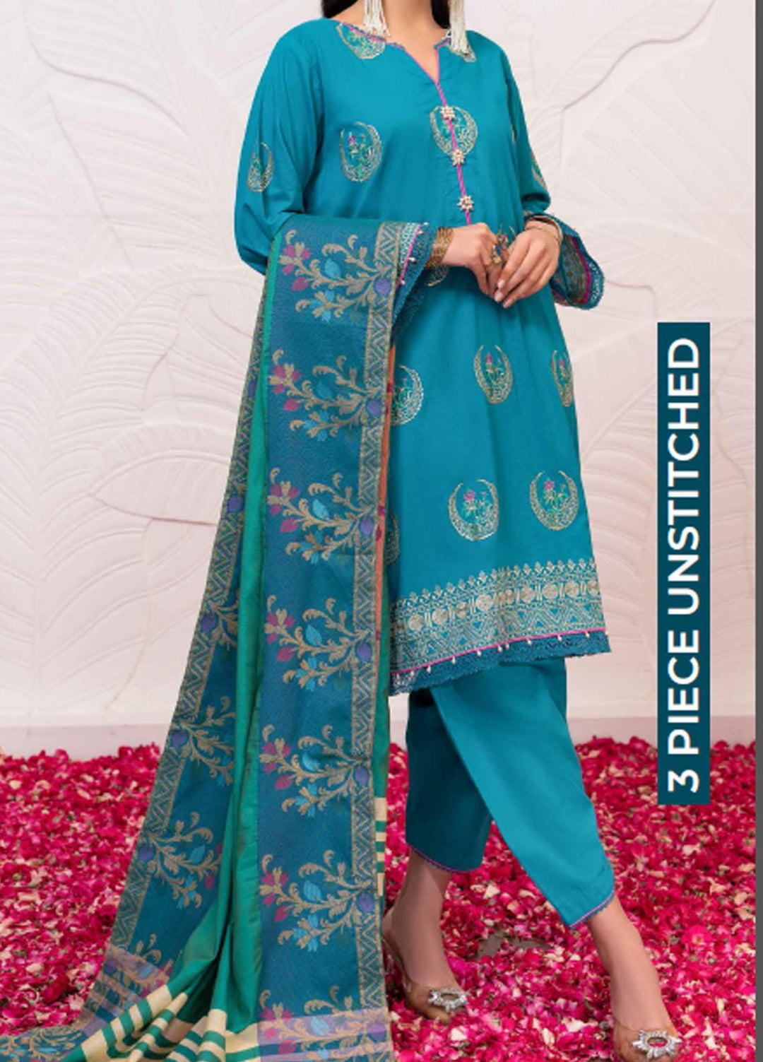 Festive Issue By Gul Ahmed Embroidered Lawn Suits Unstitched 3 Piece GA21EA 12040 - Festive Collection