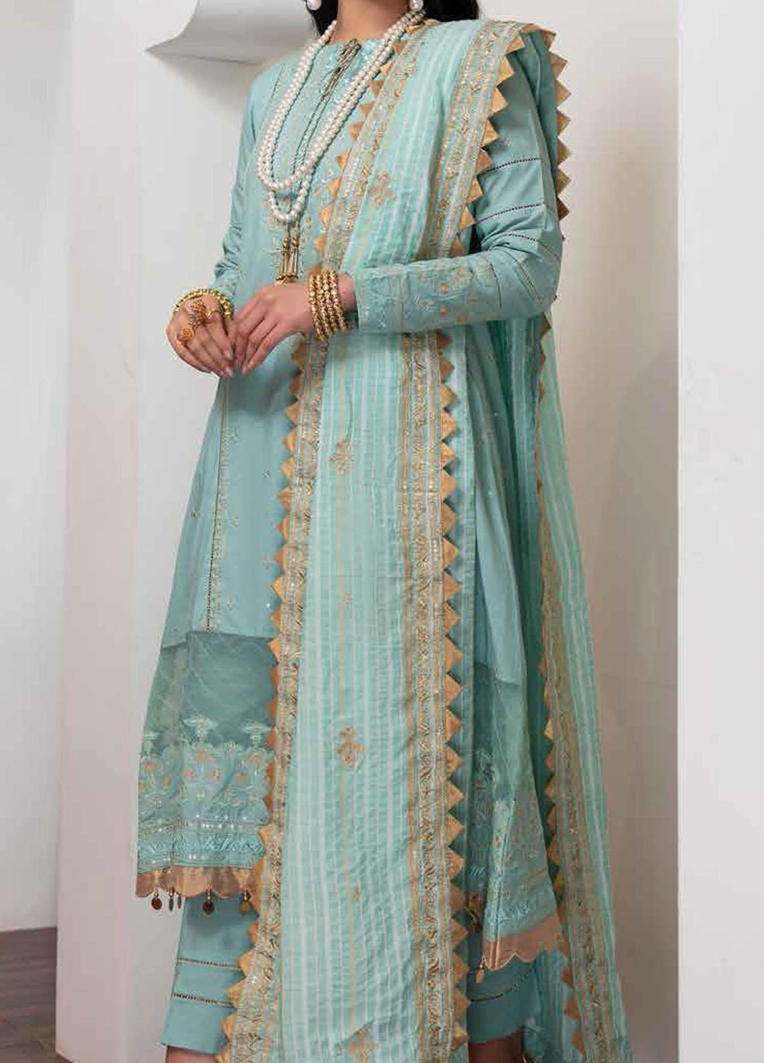 Festive Issue By Gul Ahmed Embroidered Lawn Suits Unstitched 3 Piece GA21EA 12047 - Festive Collection