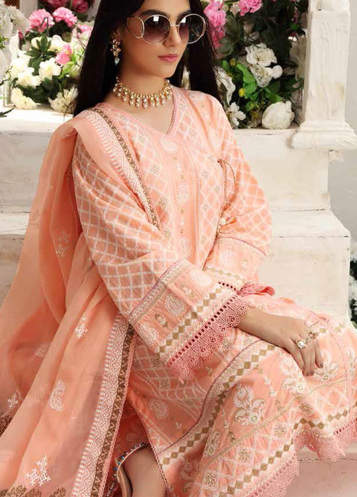 Festive Issue By Gul Ahmed Embroidered Lawn Suits Unstitched 3 Piece GA21EA 12117 - Festive Collection