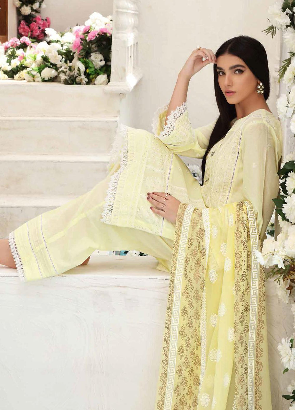 Festive Issue By Gul Ahmed Embroidered Lawn Suits Unstitched 3 Piece GA21EA 12120 - Festive Collection