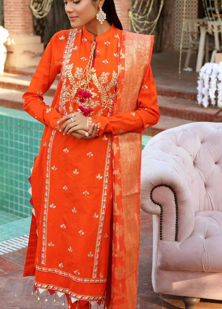 Festive Issue By Gul Ahmed Embroidered Lawn Suits Unstitched 3 Piece GA21EA 12234 - Festive Collection