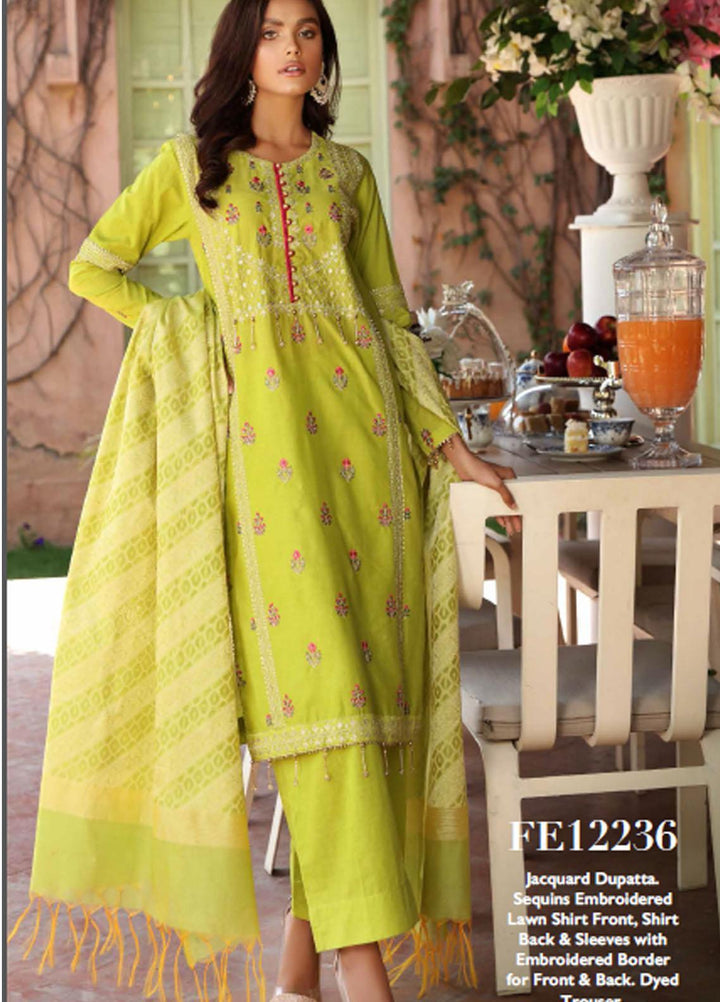 Festive Issue By Gul Ahmed Embroidered Lawn Suits Unstitched 3 Piece GA21EA 12236 - Festive Collection