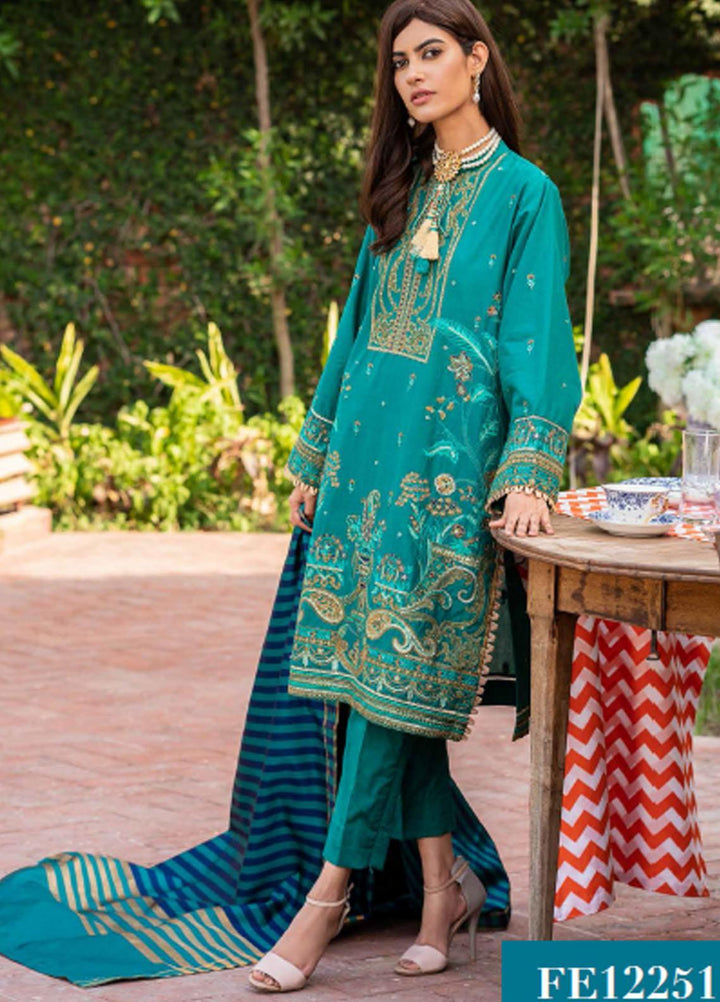 Festive Issue By Gul Ahmed Embroidered Lawn Suits Unstitched 3 Piece GA21EA 12251 - Festive Collection