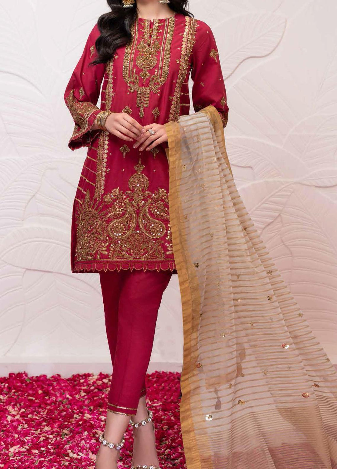 Festive Issue By Gul Ahmed Embroidered Lawn Suits Unstitched 3 Piece GA21EA 12260 - Festive Collection