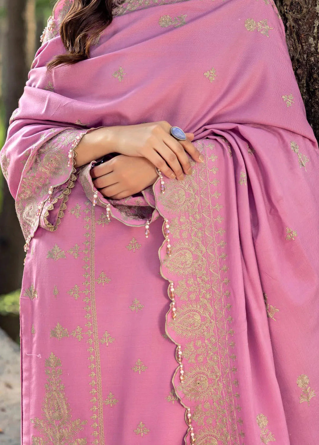 Gul Ahmed Embroidered Acrylic Suits Unstitched 3 Piece GA24WU AP-42008 - Winter Collection