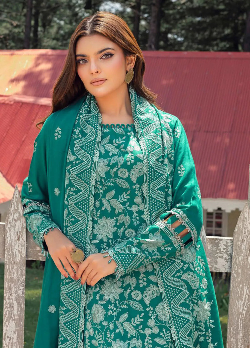 Gul Ahmed Embroidered Acrylic Suits Unstitched 3 Piece GA24WU AP-42010 - Winter Collection